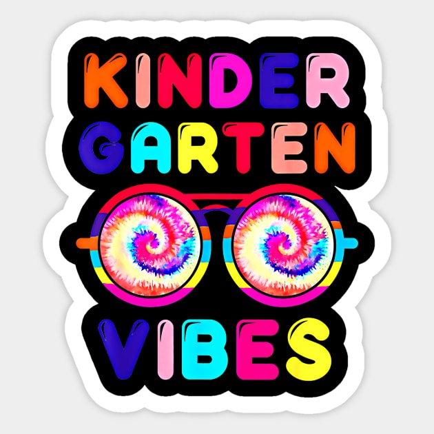 Back To School Kindergarten Vibes Tie Dye Sunglasses Sticker by everetto